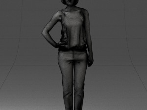 woman in red dress 0202 3d print ready Modello di stampa 3D