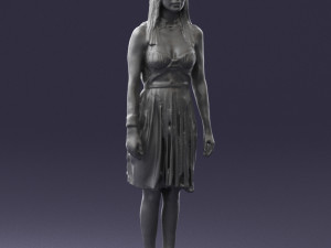 woman in green dress 0204 Model 3D