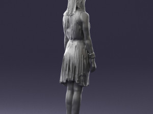 woman in green dress 0204 Model 3D