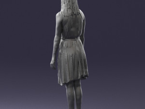 woman in green dress 0204 Model 3D