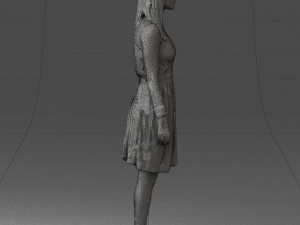 woman in green dress 0204 Model 3D