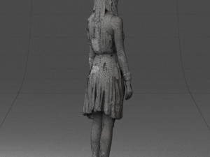 woman in green dress 0204 Model 3D