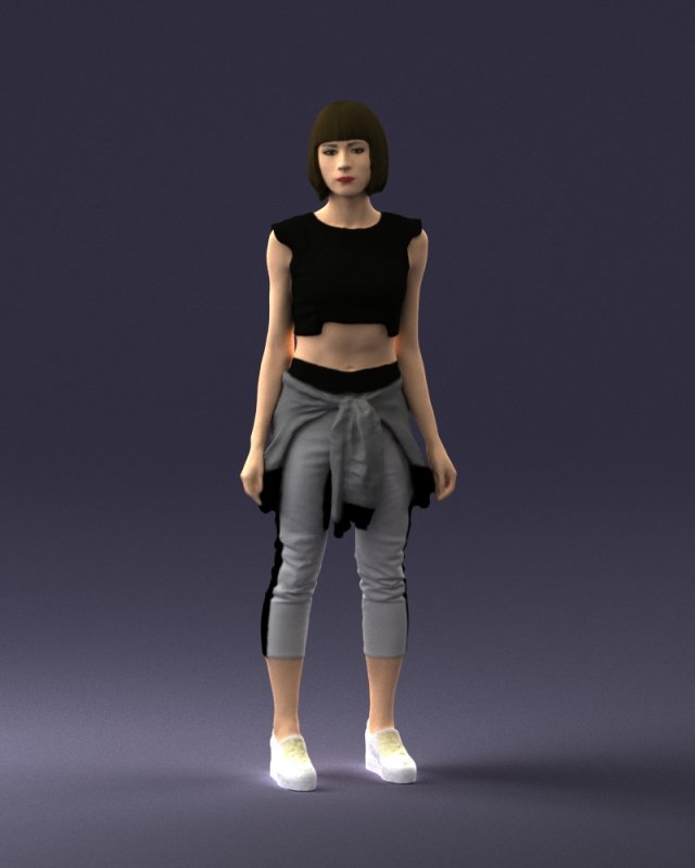 woman in tracksuit 0211 3d print ready 3D Print Model .c4d .max .obj .3ds .fbx .stl .blend 