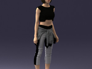woman in tracksuit 0211 3d print ready 3D Print Model