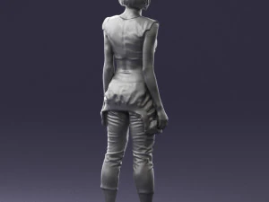 000547 Sporty Young Woman in Casual Outfit Female Character 3d print ready 3D Print Model