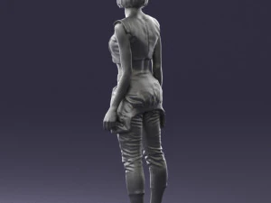 000547 Sporty Young Woman in Casual Outfit Female Character 3d print ready 3D Print Model