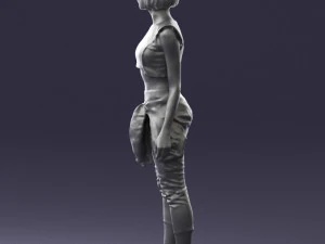 000547 Sporty Young Woman in Casual Outfit Female Character 3d print ready 3D Print Model
