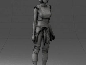 000547 Sporty Young Woman in Casual Outfit Female Character 3d print ready 3D Print Model