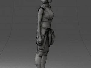 000547 Sporty Young Woman in Casual Outfit Female Character 3d print ready 3D Print Model
