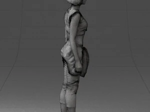 000547 Sporty Young Woman in Casual Outfit Female Character 3d print ready 3D Print Model