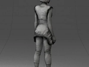 000547 Sporty Young Woman in Casual Outfit Female Character 3d print ready 3D Print Model