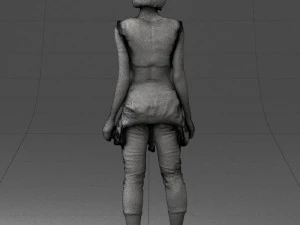 000547 Sporty Young Woman in Casual Outfit Female Character 3d print ready 3D Print Model