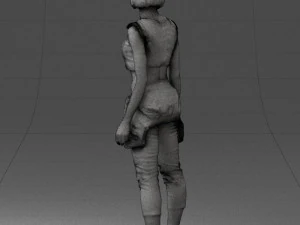 000547 Sporty Young Woman in Casual Outfit Female Character 3d print ready 3D Print Model