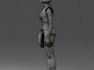 000547 Sporty Young Woman in Casual Outfit Female Character 3d print ready 3D Print Model