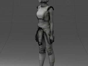 000547 Sporty Young Woman in Casual Outfit Female Character 3d print ready 3D Print Model