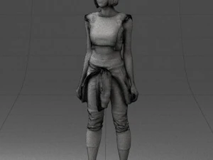 000547 Sporty Young Woman in Casual Outfit Female Character 3d print ready 3D Print Model