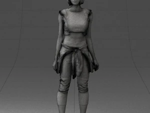 000547 Sporty Young Woman in Casual Outfit Female Character 3d print ready 3D Print Model
