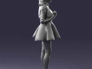 woman in black dress 0214 3d print ready 3D प्रिंट मॉडल