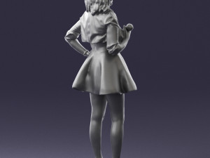 woman in black dress 0214 3d print ready 3D प्रिंट मॉडल