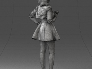 woman in black dress 0214 3d print ready 3D प्रिंट मॉडल