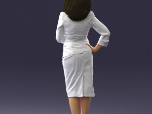 woman in white dress 0217 3D मॉडल