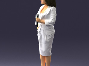 woman in white dress 0217 3D मॉडल