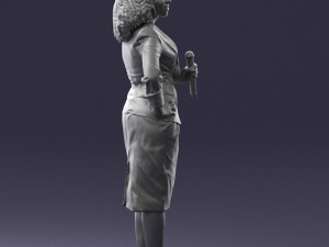 woman in white dress 0217 3d print ready 3D Print Model