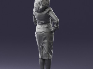 woman in white dress 0217 3d print ready 3D Print Model