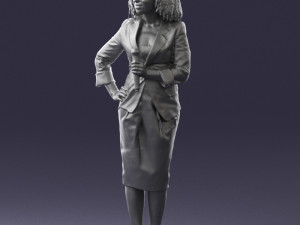 woman in white dress 0217 3d print ready 3D Print Model