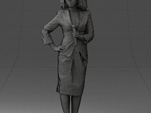 woman in white dress 0217 3d print ready 3D Print Model
