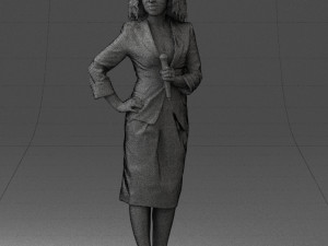 woman in white dress 0217 3d print ready 3D Print Model