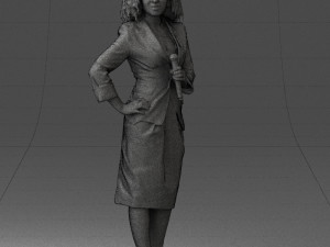 woman in white dress 0217 3d print ready 3D Print Model