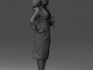 woman in white dress 0217 3d print ready 3D Print Model