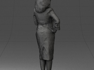 woman in white dress 0217 3d print ready 3D Print Model