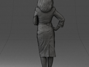 woman in white dress 0217 3d print ready 3D Print Model