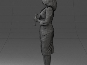 woman in white dress 0217 3d print ready 3D Print Model