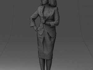 woman in white dress 0217 3d print ready 3D Print Model