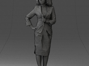 woman in white dress 0217 3d print ready 3D Print Model