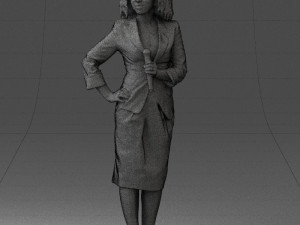 woman in white dress 0217 3d print ready 3D Print Model