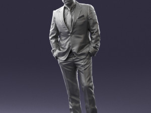 man in black suit 0152 3D Model