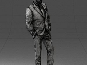 man in black suit 0152 3D Model
