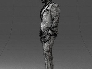 man in black suit 0152 3D Model