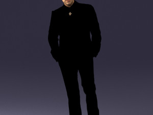 man in black suit 0152 3d print ready 3D 打印模型