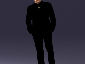 man in black suit 0152 3d print ready 3D Baskı Modeli