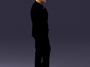 man in black suit 0152 3d print ready 3D Baskı Modeli