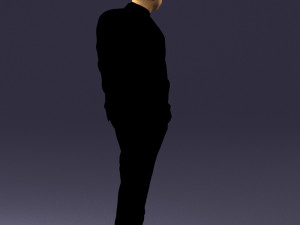 man in black suit 0152 3d print ready 3D Baskı Modeli