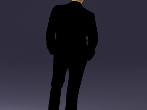 man in black suit 0152 3d print ready 3D Baskı Modeli