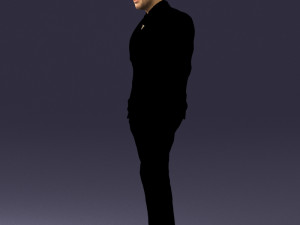 man in black suit 0152 3d print ready 3D Baskı Modeli