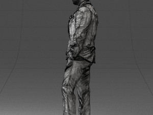 man in black suit 0152 3d print ready 3D Baskı Modeli