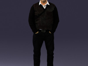 man in black suit 0154 3Dモデル